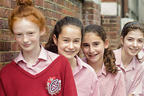 School girls in the playground