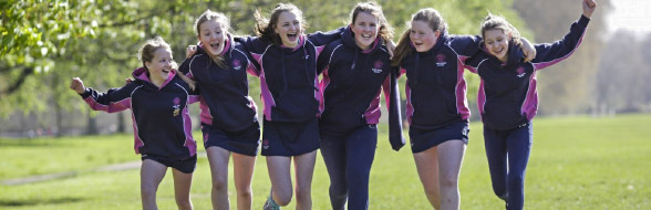 Students celebrating after sport